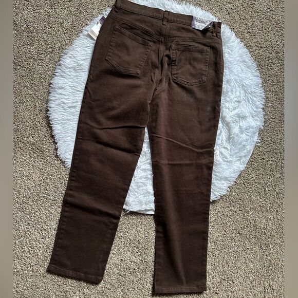 Gloria Vanderbilt Jeans Amanda Classic Fit Tapered Leg Brown New Womens Size 12P - Picture 2 of 11